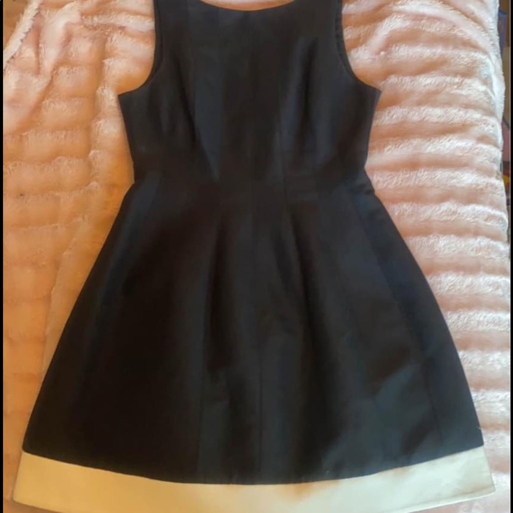 Black and white Halston dress